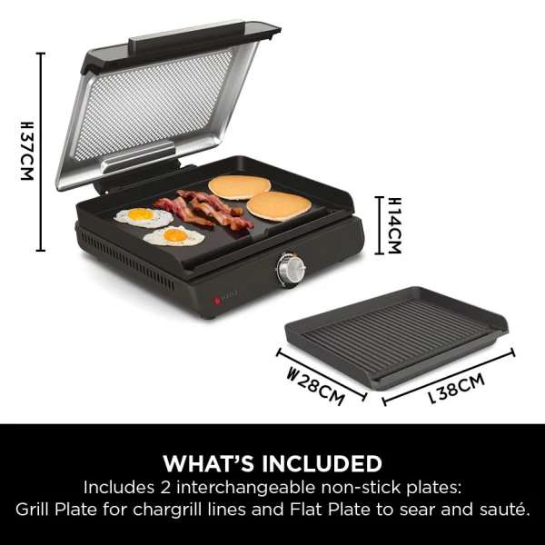 NINJA SIZZLE INDOOR GRILL & FLAT PLATE GR101UK