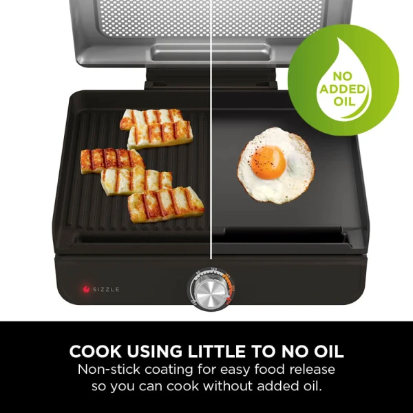 NINJA SIZZLE INDOOR GRILL & FLAT PLATE GR101UK