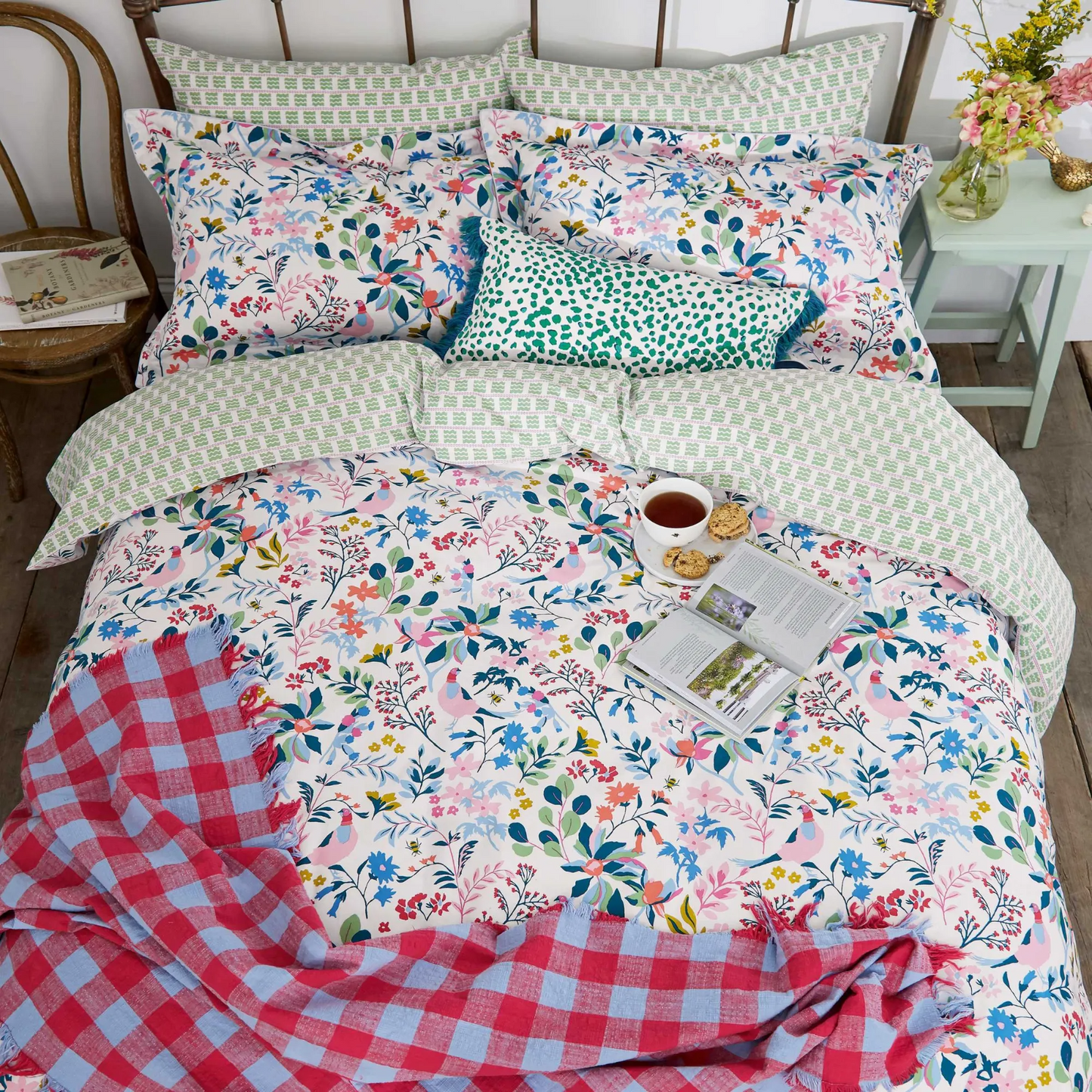 JOULES PHEASANT FLORAL DUVET SET