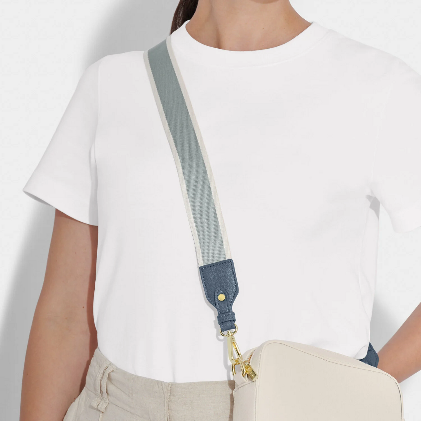 KATIE LOXTON DUSTY STRIPE CANVAS BAG STRAP