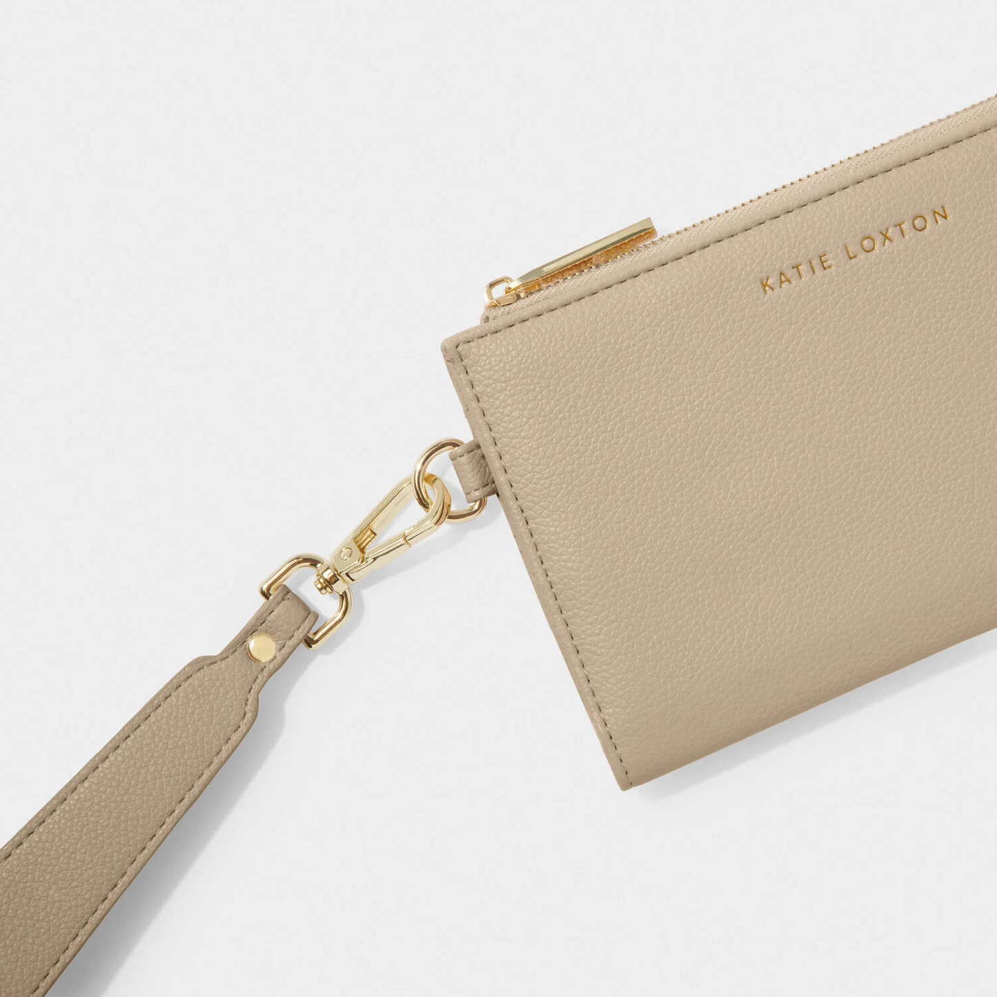 KATIE LOXTON ZANA WRISTLET PURSE LIGHT TAUPE