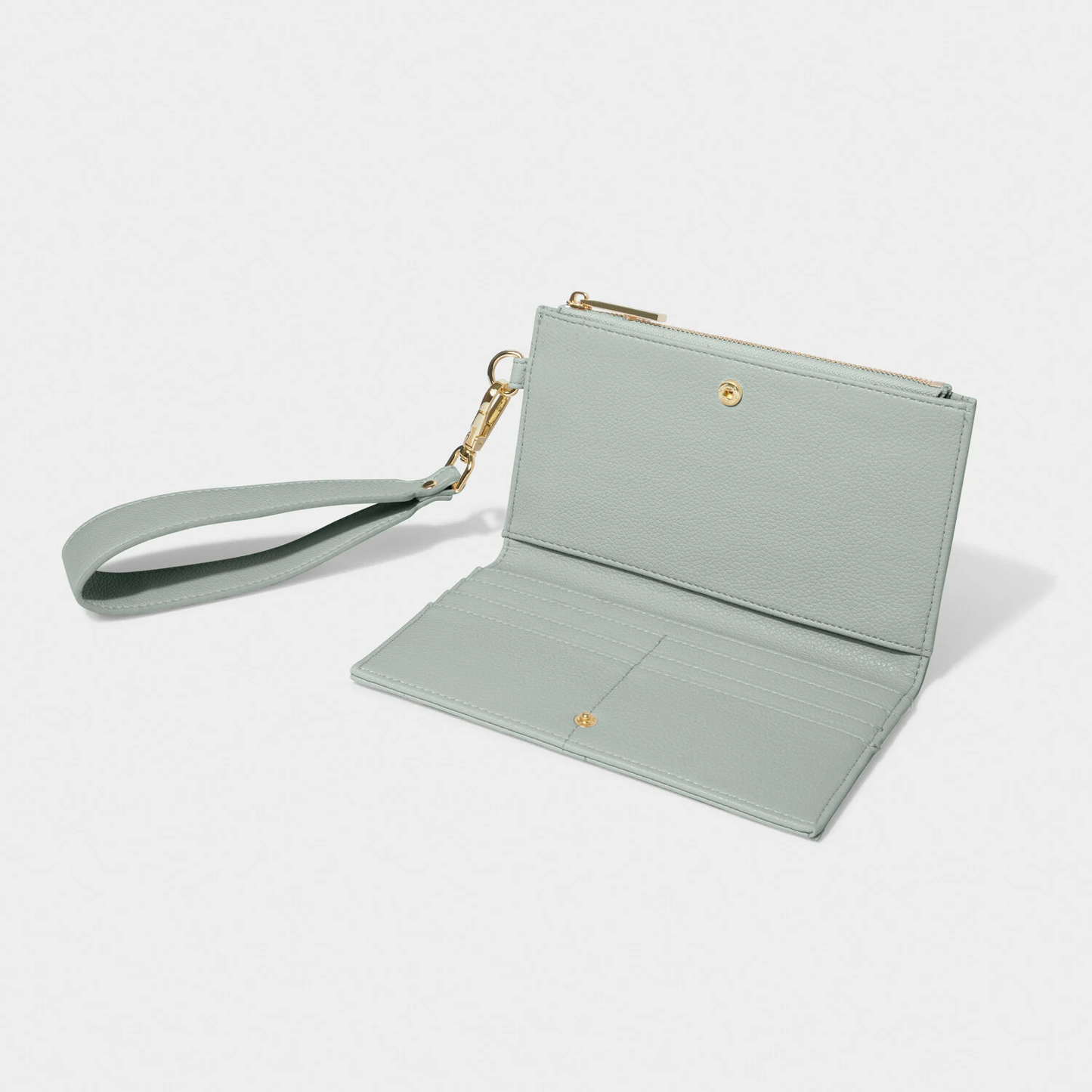 KATIE LOXTON ZANA WRISTLET PURSE DUCK EGG BLUE