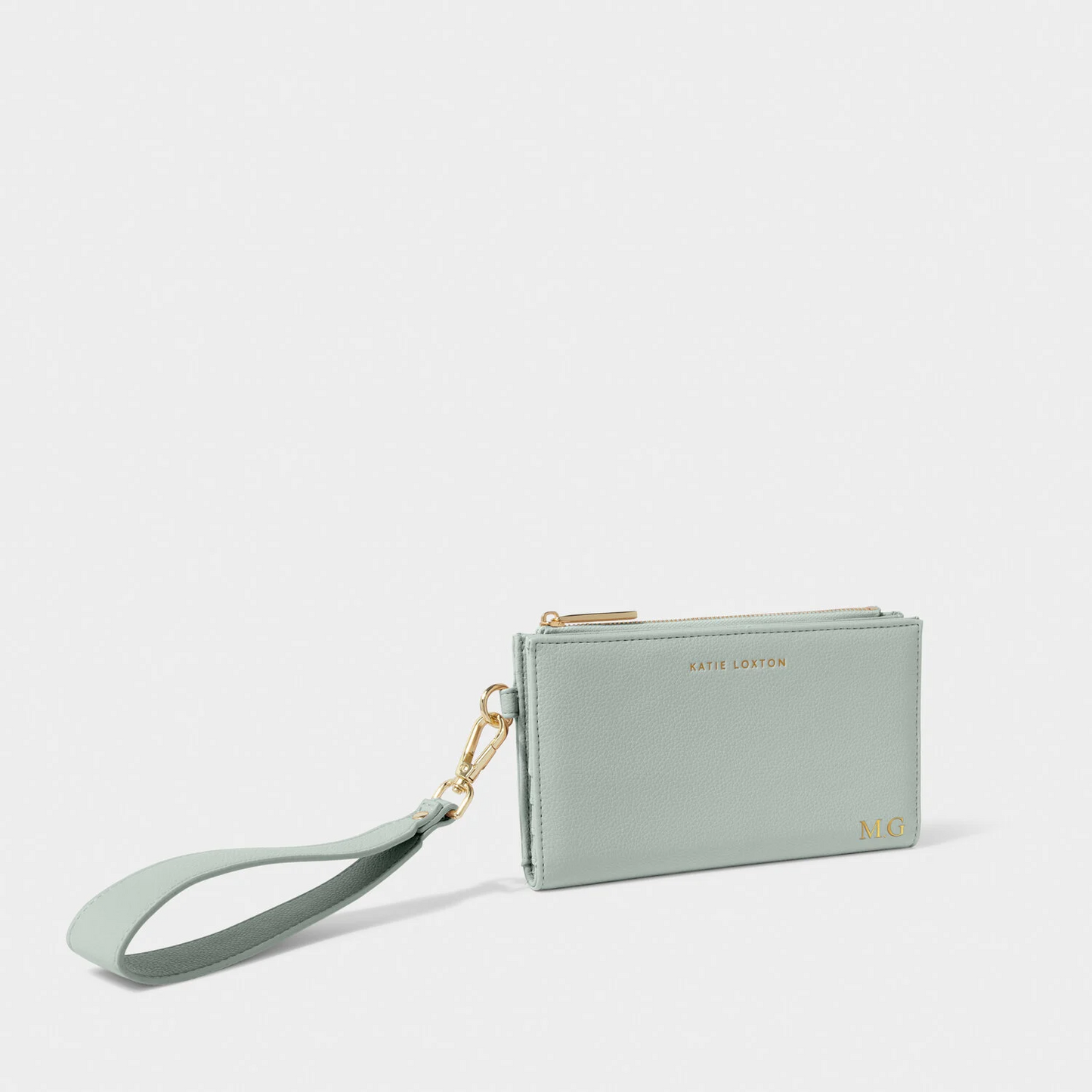 KATIE LOXTON ZANA WRISTLET PURSE DUCK EGG BLUE