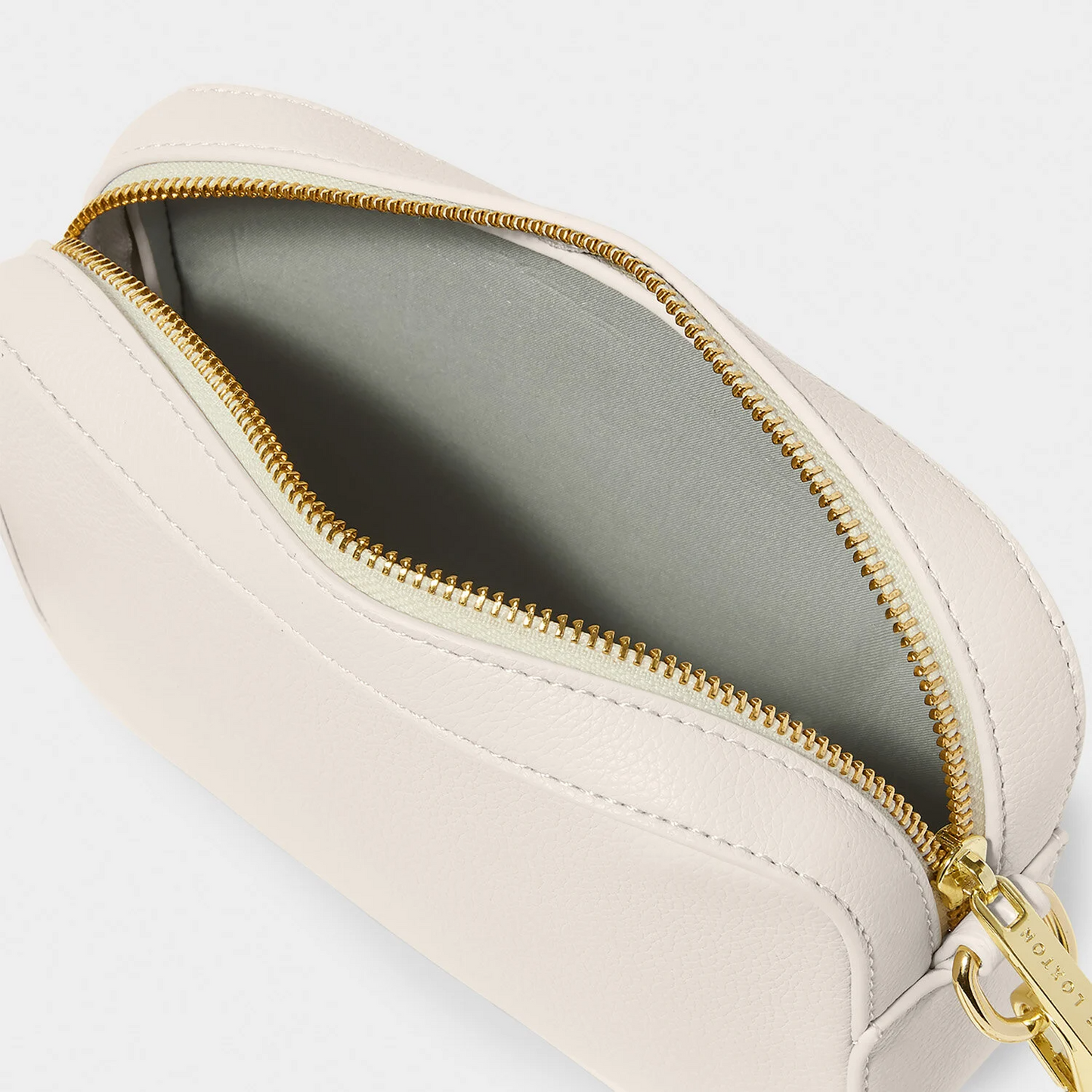 KATIE LOXTON ZANA MINI CROSSBODY BAG WITH CANVAS STRAP OFF WHITE