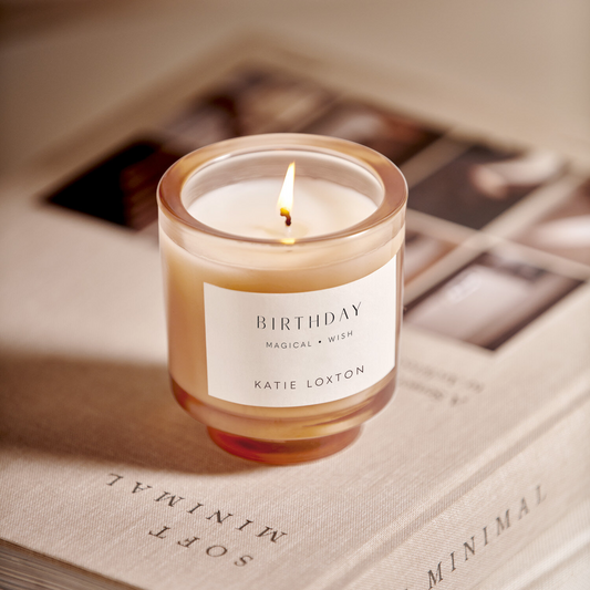 KATIE LOXTON CANDLE 'BIRTHDAY' ENGLISH PEAR AND WHITE TEA