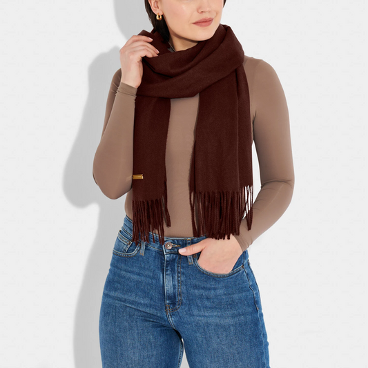 KATIE LOXTON BLANKET SCARF CACAO