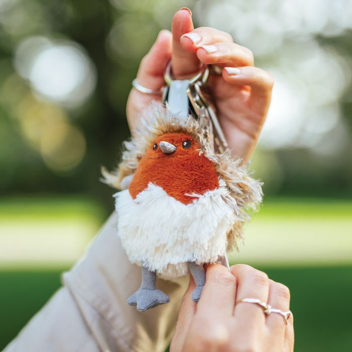 WRENDALE 'ADELE' ROBIN PLUSH CHARACTER KEYRING