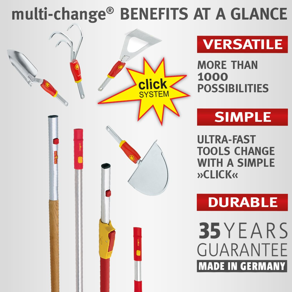 WOLF-GARTEN MULTI-CHANGE® METAL SMALL DRAW HOE 10CM