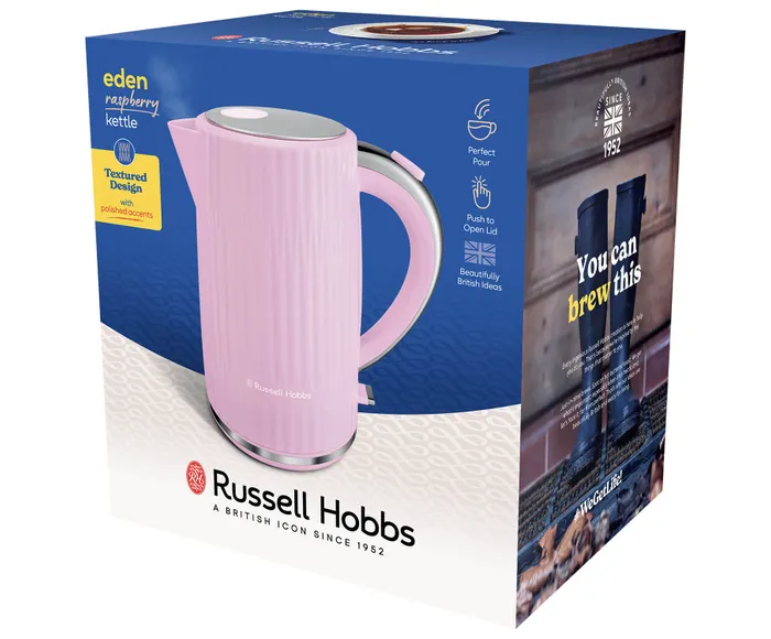 RUSSELL HOBBS EDEN KETTLE PINK RASPBERRY