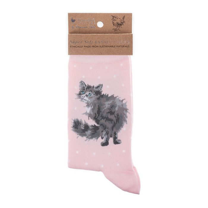 WRENDALE 'GLAMOUR PUSS' CAT SOCKS