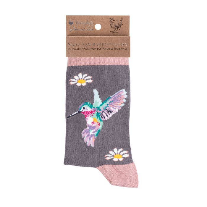 WRENDALE 'WISTERIA WISHES' HUMMINGBIRD SOCKS