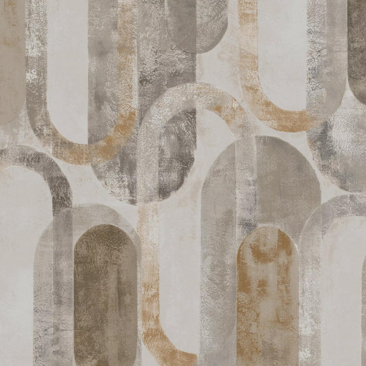 GRAHAM & BROWN SUBLIME OVALS GOLD & GREY WALLPAPER