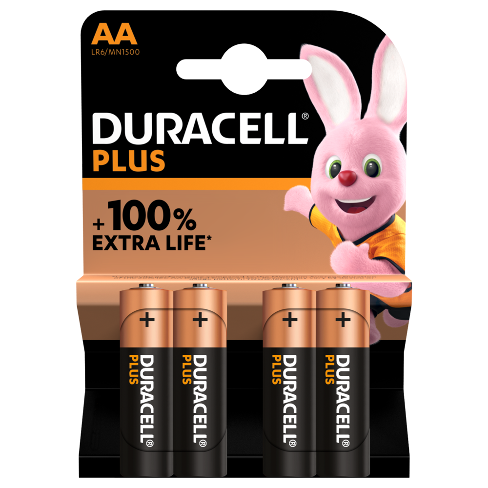 DURACELL PLUS AA ALKALINE BATTERIES