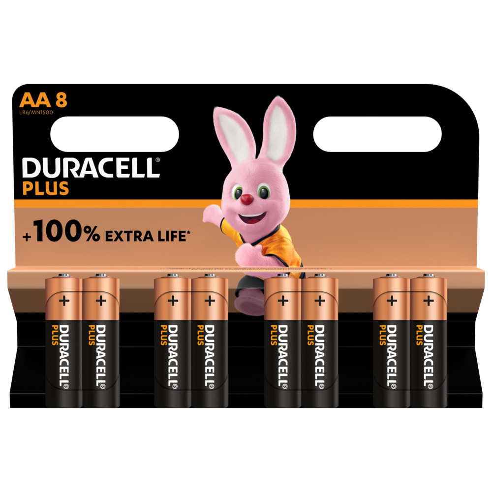 DURACELL PLUS AA ALKALINE BATTERIES