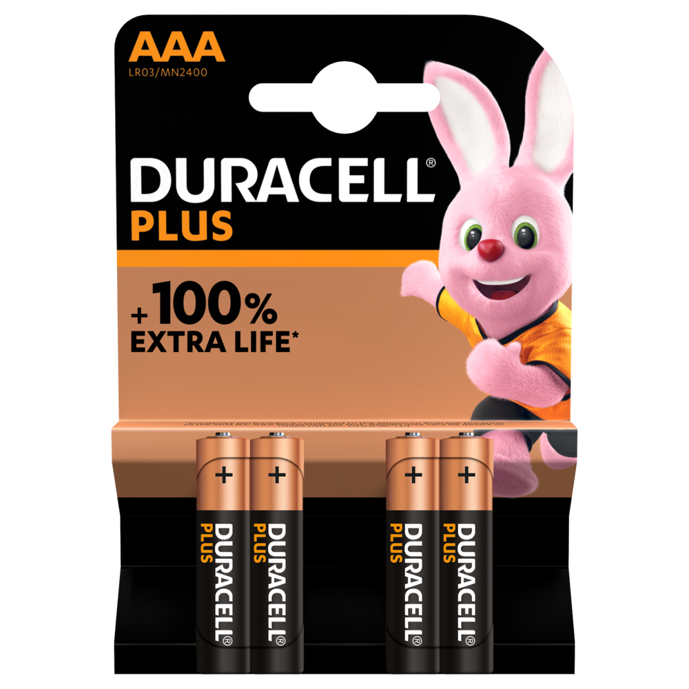 DURACELL PLUS AAA ALKALINE BATTERIES