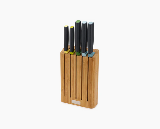 JOSEPH JOSEPH ELEVATE KNIVES BAMBOO 5 PCE KNIFE SET W/BAMBOO BLOCK