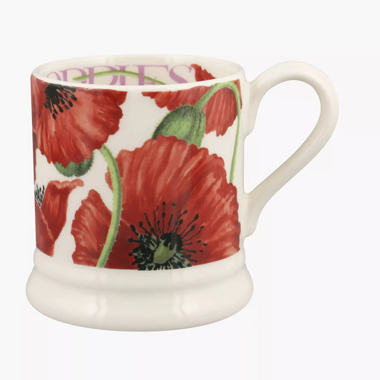 EMMA BRIDGEWATER RED POPPY 1/2 PINT MUG