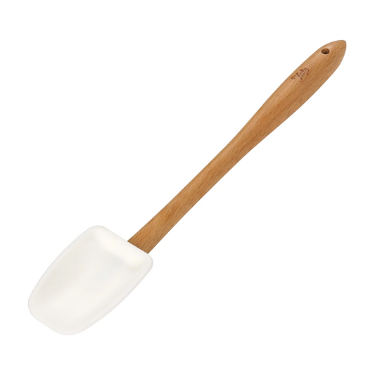 TALA SILICONE SPOON SPATULA WOODEN HANDLE WHITE