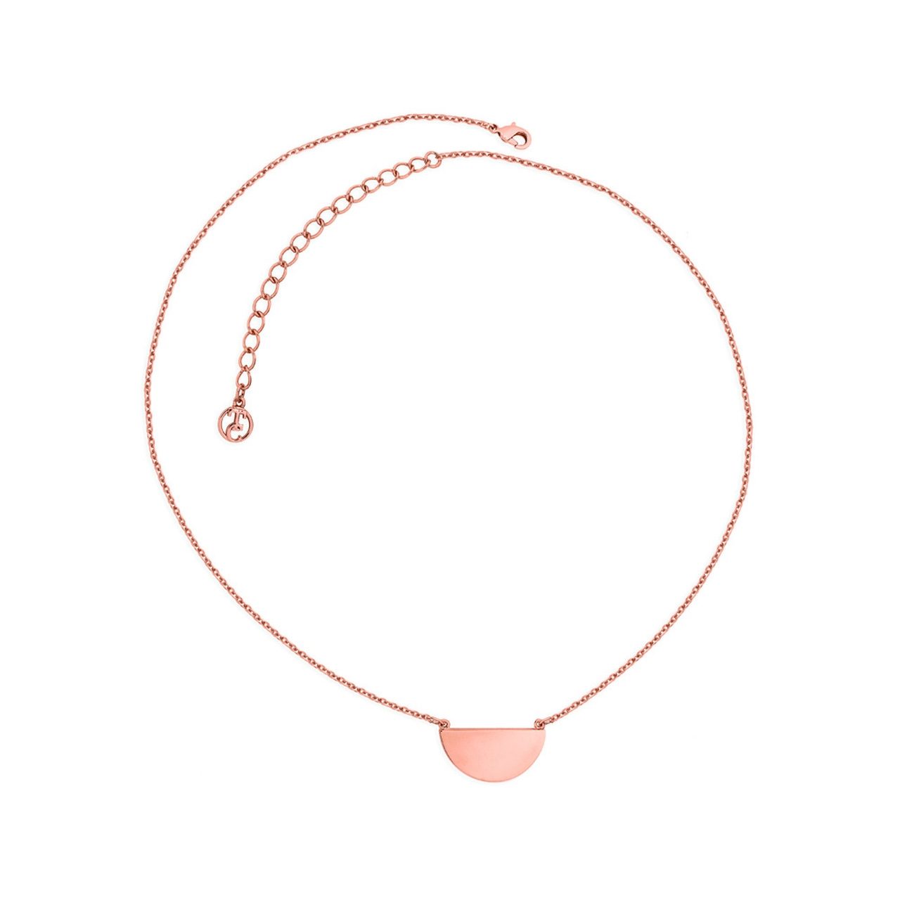 TIPPERARY SKANDI HALF CIRCLE ROSE GOLD PENDANT