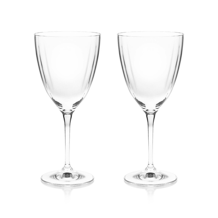 TIPPERARY RIPPLE CRYSTAL WINE GLASSES SET OF 2