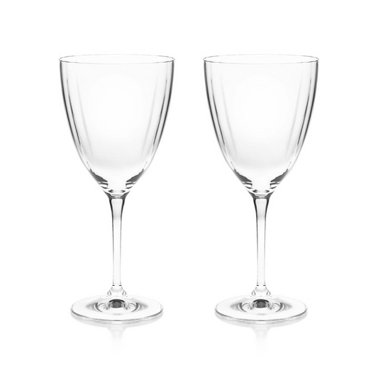 TIPPERARY RIPPLE CRYSTAL WINE GLASSES SET OF 2