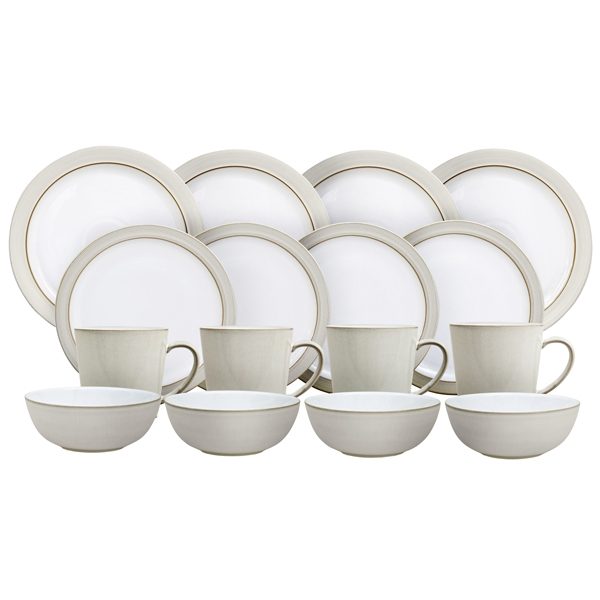 DENBY NATURAL CANVAS 16 PIECE TABLEWARE SET