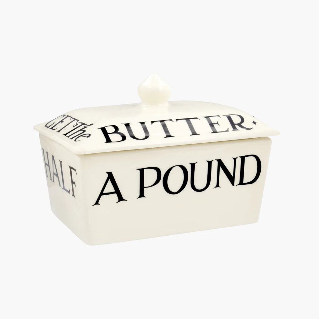 EMMA BRIDGEWATER BLACK TOAST BUTTER DISH