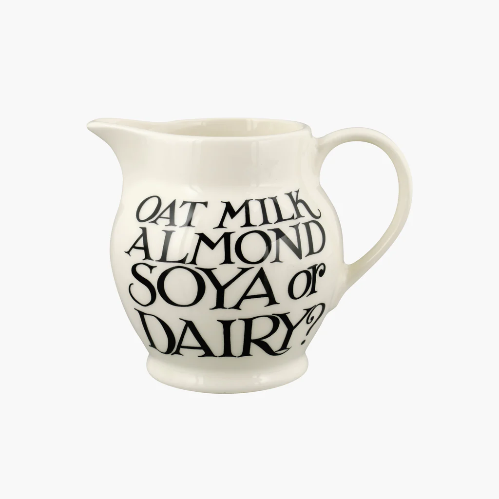 EMMA BRIDGEWATER BLACK TOAST SOYA OR DAIRY 1/2 PINT JUG