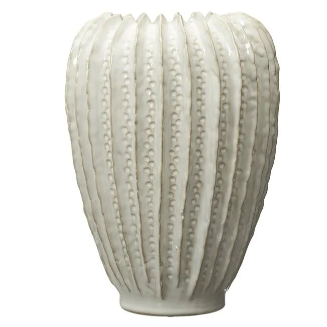 CASA GRANDE KRISTIN VASE OFFWHITE