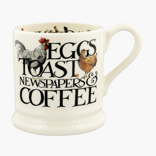 EMMA BRIDGEWATER RISE & SHINE EGGS & TOAST 1/2 PINT