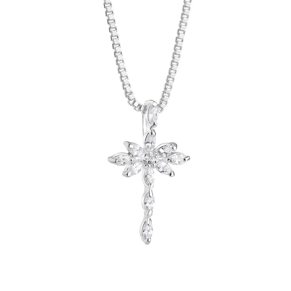 NEWBRIDGE CROSS PENDANT WITH CLEAR STONE