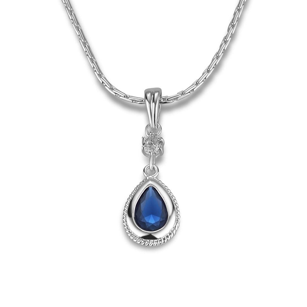 NEWBRIDGE DROP PENDANT SAPPHIRE BLUE STONE