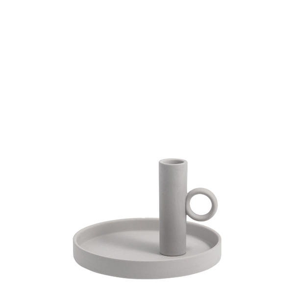 STOREFACTORY LINDE-LIGHT GREY CANDLESTICK