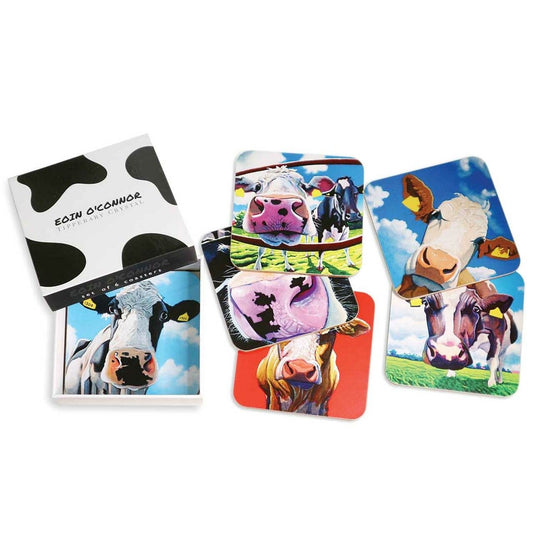 EOIN O'CONNOR SET OF 6 COASTERS COW