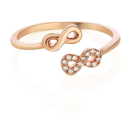 NEWBRIDGE ROSE GOLDPLATE INFINITY RING