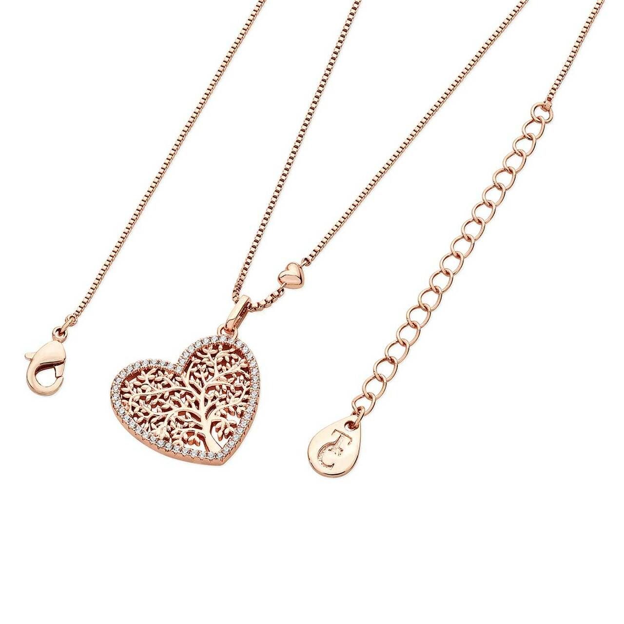 TIPPERARY ROSE GOLD TOL PAVE HEART PENDANT