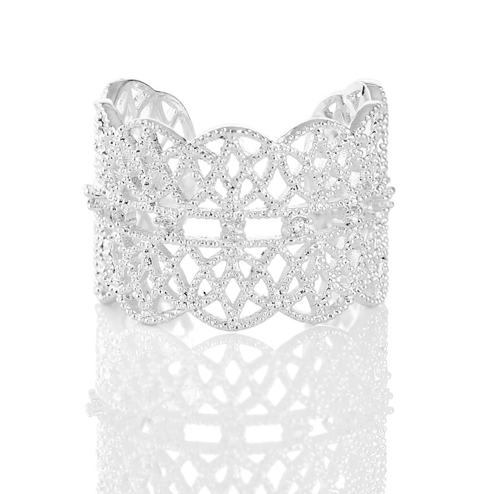 NEWBRIDGE SILVER PLATED LACE RING