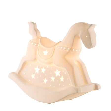 BELLEEK ROCKING HORSE LUMINAIRE