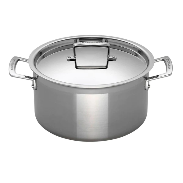 LE CREUSET 3-PLY STAINLESS STEEL DEEP CASSEROLE POT - 20CM