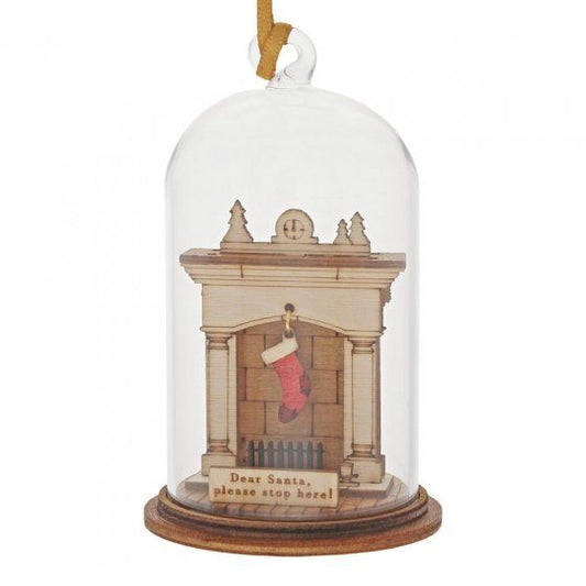 KLOCHE SANTA PLEASE STOP HERE HANGING ORNAMENT