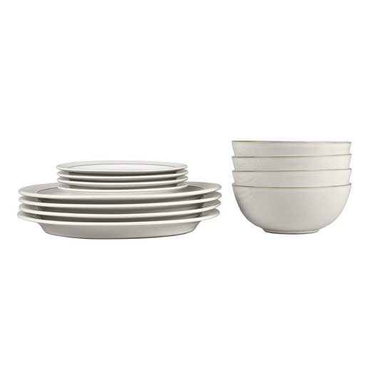 DENBY NATURAL CANVAS 12 PIECE TABLEWARE SET