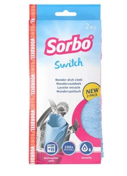 SORBO SWITCH CLEANING CLOTH 2 PACK