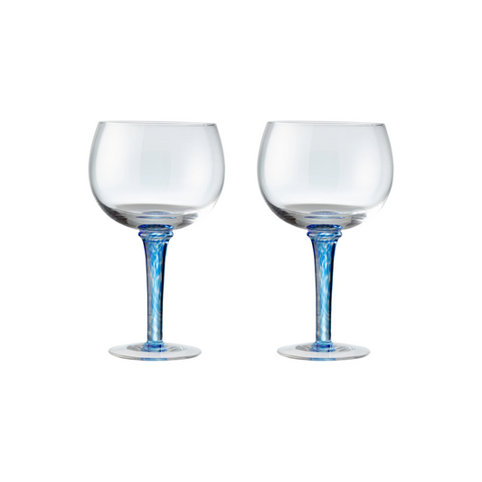 DENBY IMPERIAL BLUE SET OF 2 GIN GLASSES