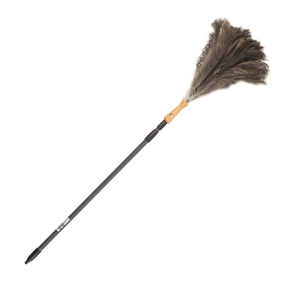 EDDINGTONS EXTENDABLE FEATHER DUSTER 1.5CM 2.3M SILVER HANDLE