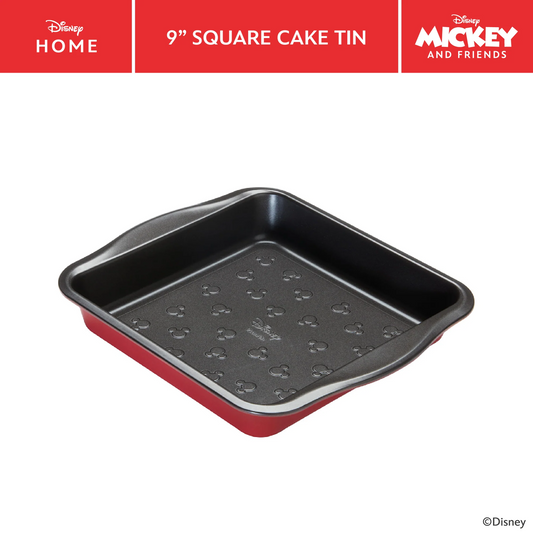 PRESTIGE X DISNEY BAKE WITH MICKEY SQUARE CAKE TIN, 9"