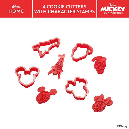 PRESTIGE X DISNEY BAKE WITH MICKEY COOKIE CUTTERS SET 4 PCE