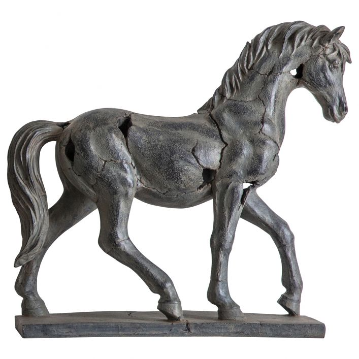 GALLERY TAMIR ANTIQUE HORSE STATUE AGED