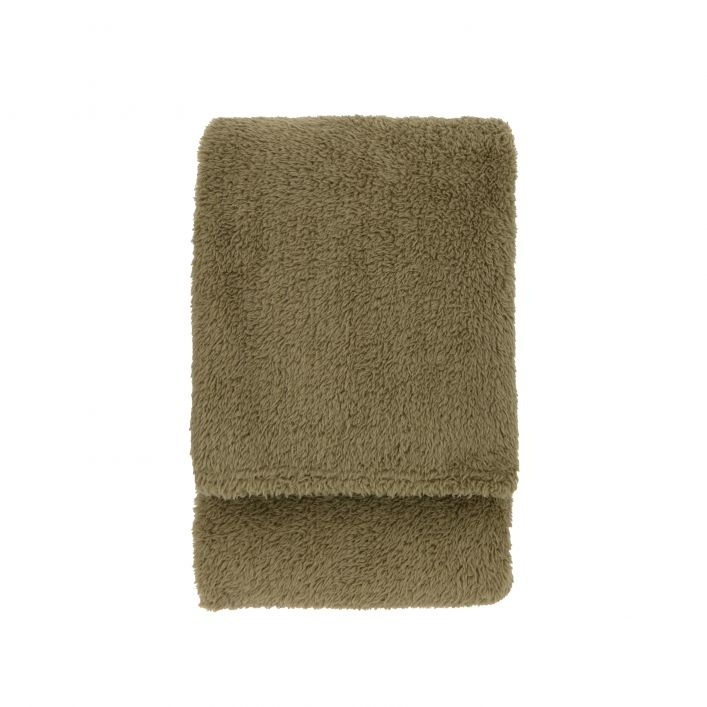 GALLERY TEDDY FLEECE THROW OLIVE