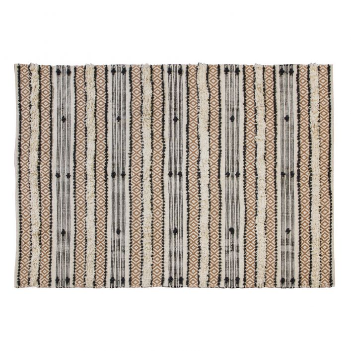 GALLERY PAULO RUG CAMEL 1200x1700MM BLACK/CREAM