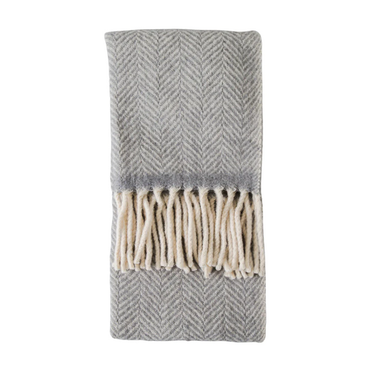 GALLERY WOOL THROW GREY